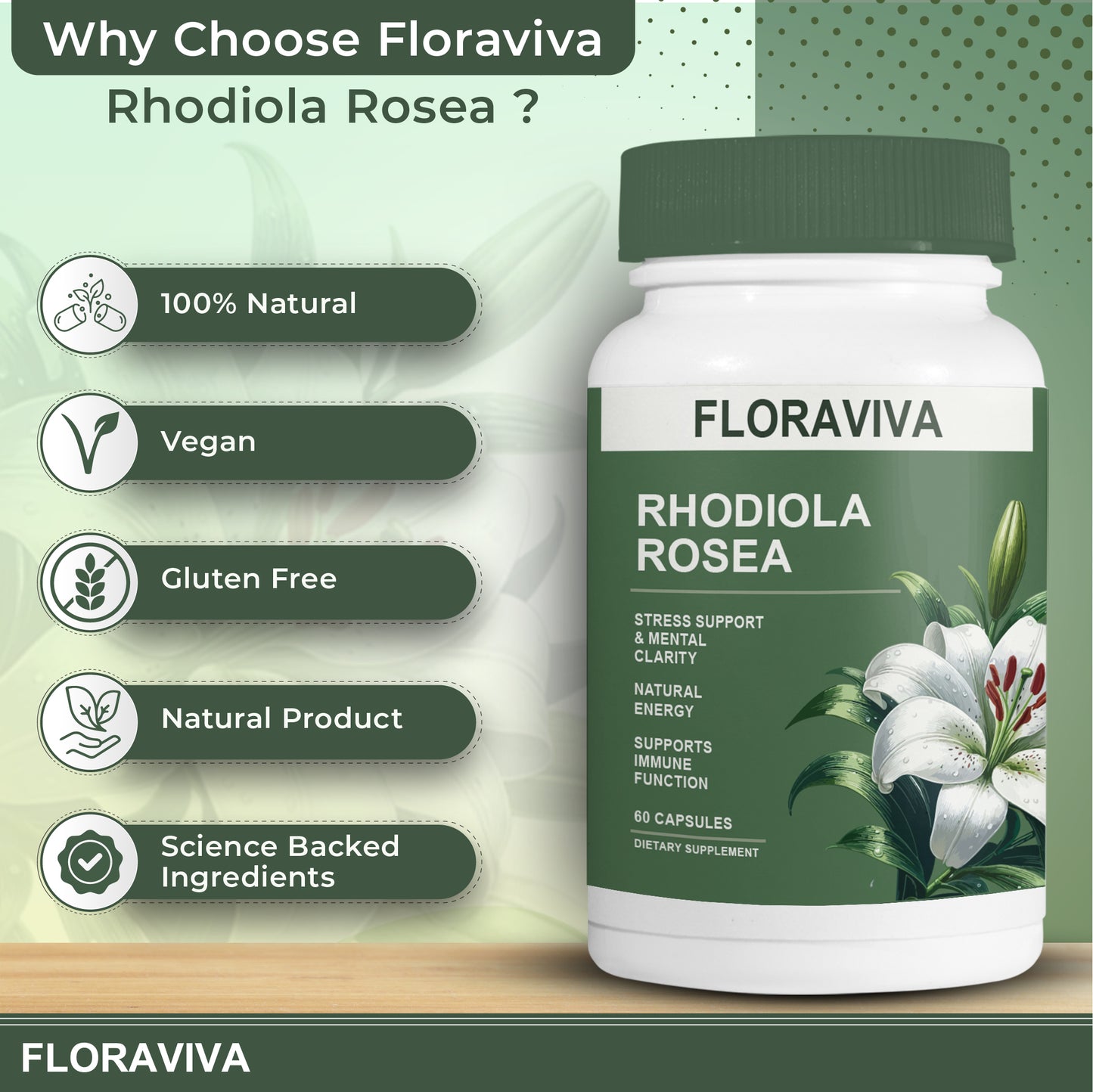 Floraviva Rhodiola Rosea Kapseln