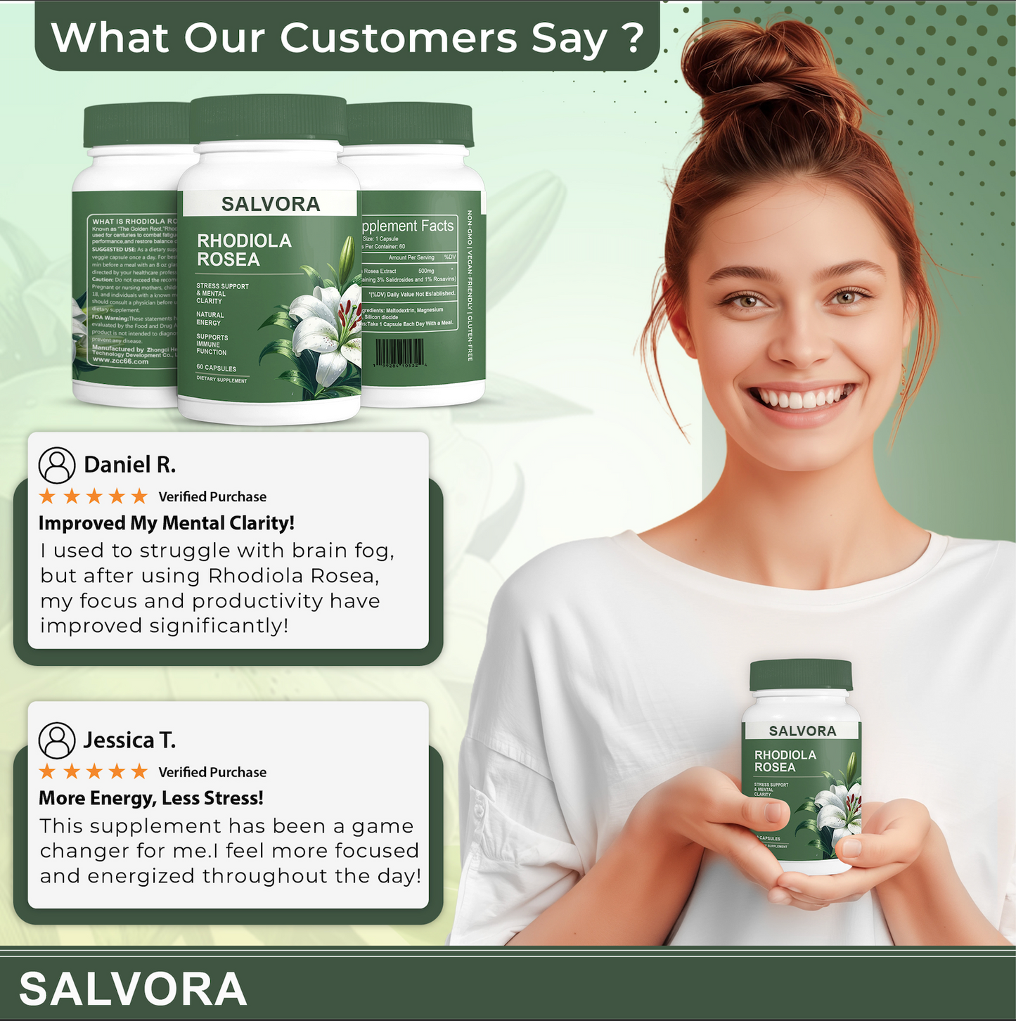 Salvora Rhodiola Rosea Capsules